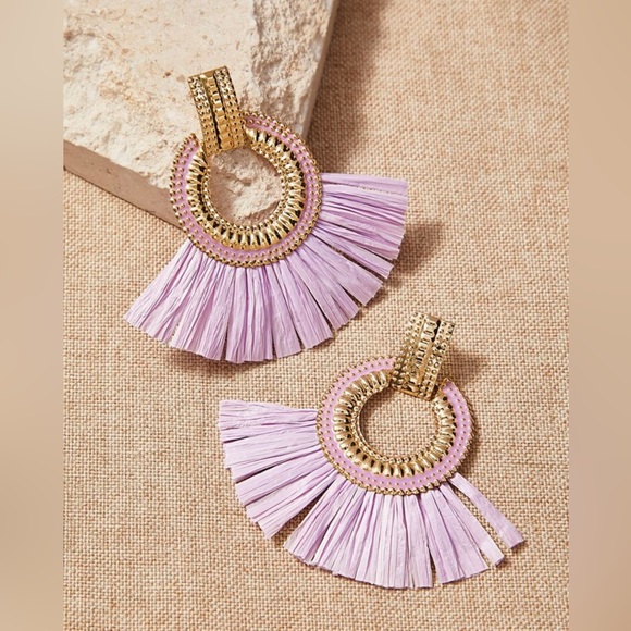 ❤️Lavender Tassel Drop Earrings - Picture 1 of 5